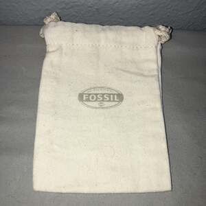 Watch Bag Fossil Accessory Light Khaki Linen Jewelry Pouch Small Size Fits Watch